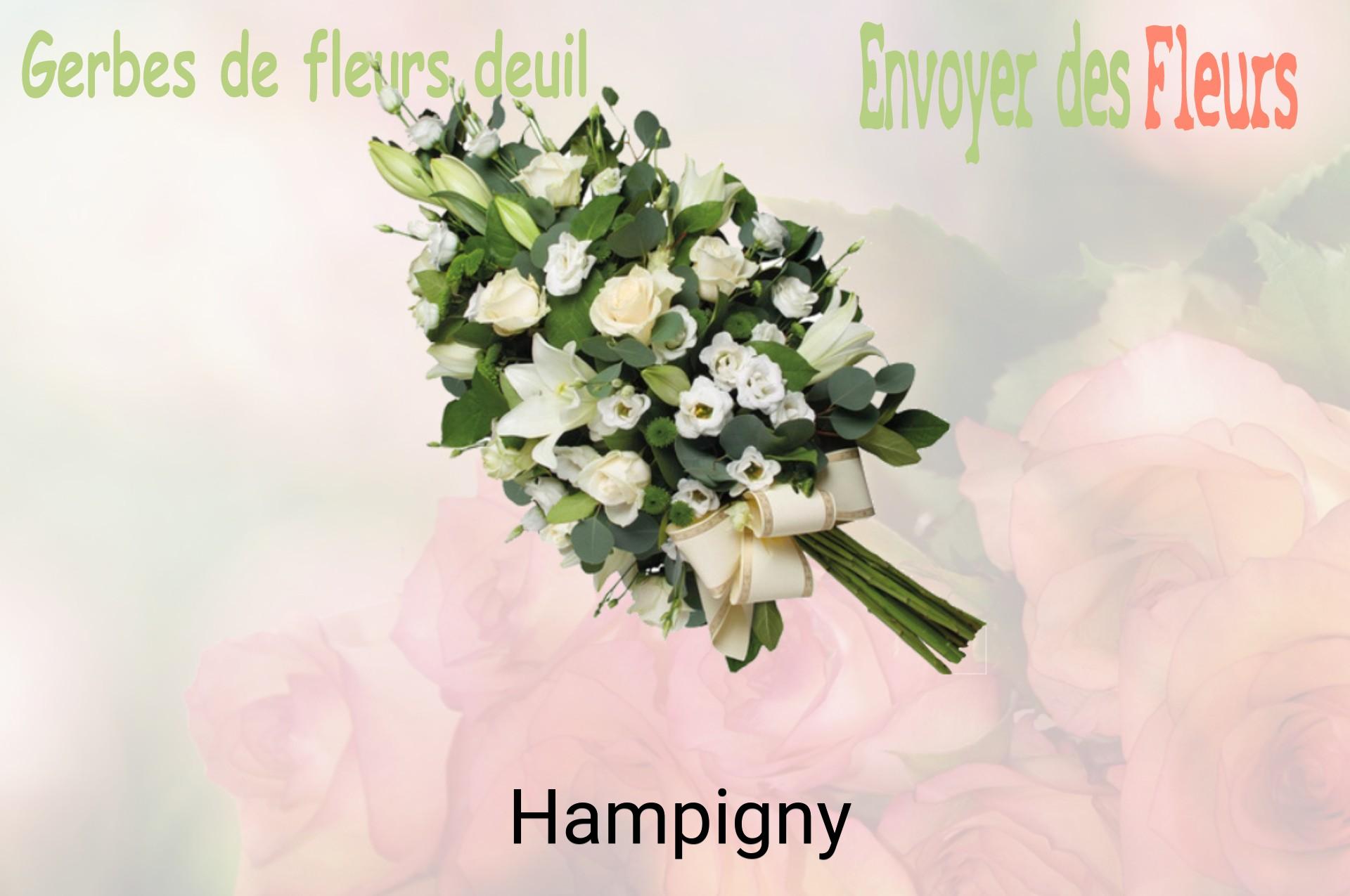 Gerbe de fleurs de deuil livrée à Hampigny